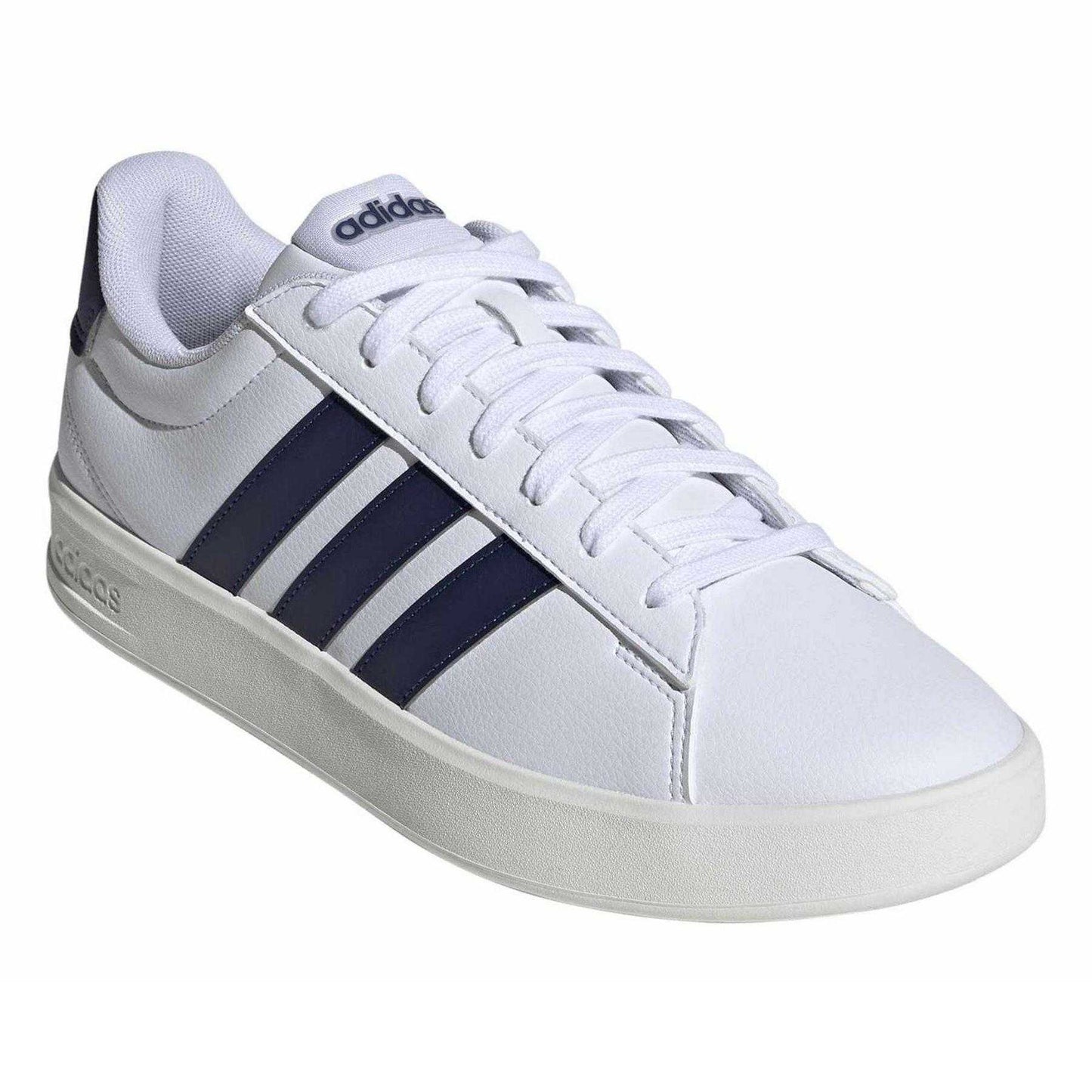 White - Pack Shot - Adidas Unisex Adult Grand Court Flat Trainers