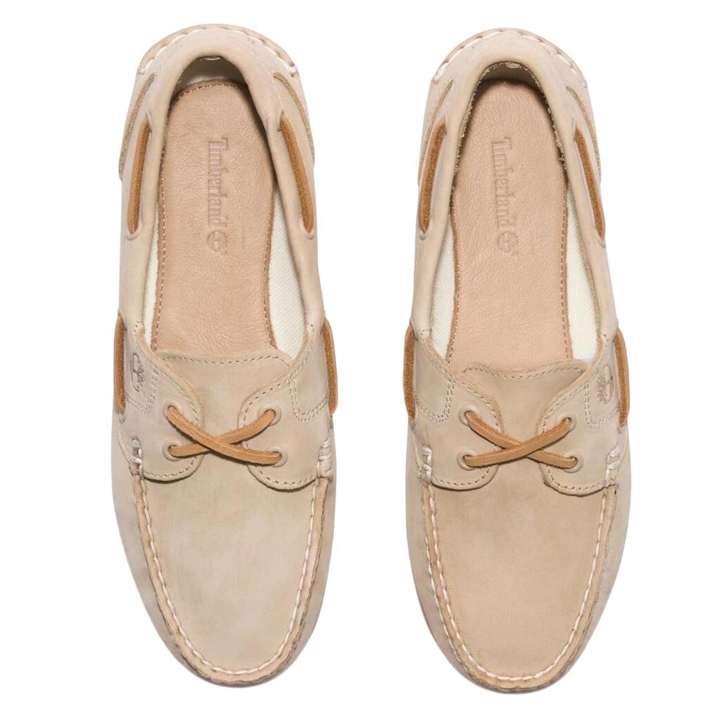 Beige - Pack Shot - Timberland Mens Classic Leather Boat Shoes