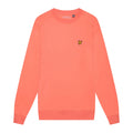 Coral - Front - Lyle & Scott Mens Fly Fleece Crew Neck Sweatshirt
