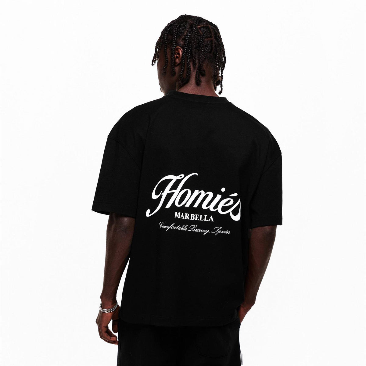 Black - Lifestyle - Homies Marbella Mens Essentials Oversized T-Shirt