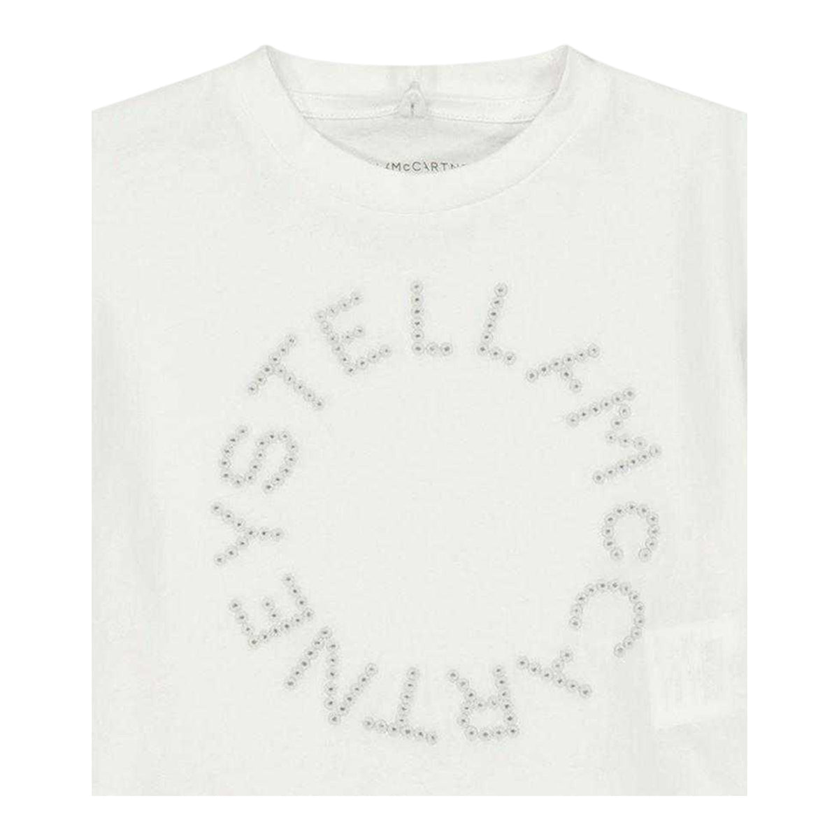 White - Side - Stella McCartney Girls Cropped Crop Top