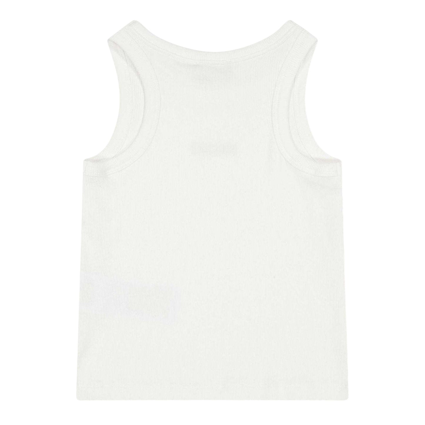 White - Back - Moschino Girls Logo Ribbed Short-Sleeved Crop Top