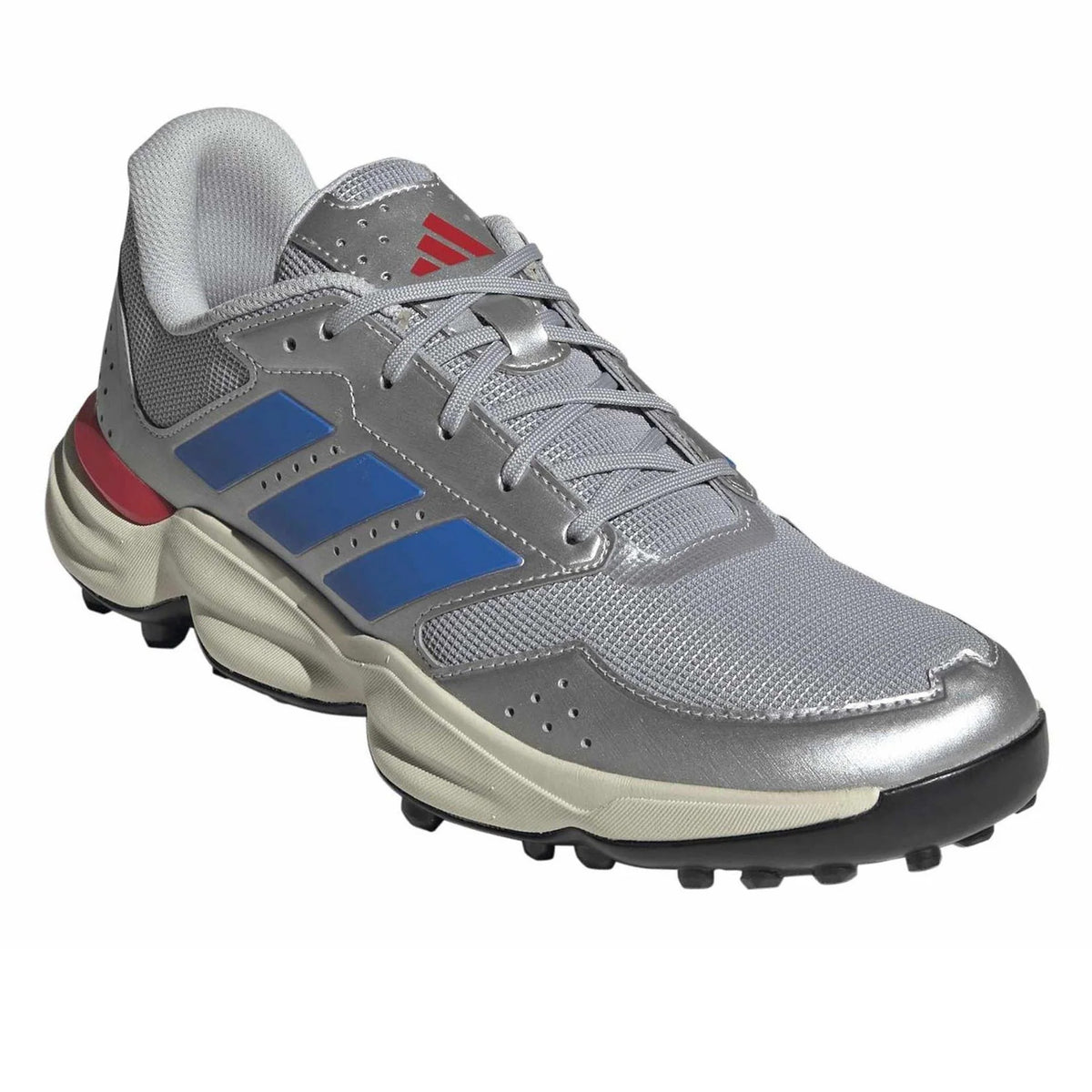 Metallic Silver - Close up - Adidas Mens 3 Stripes Hockey Shoes