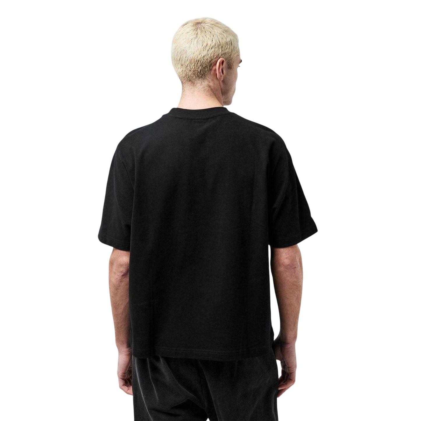 Black-Yellow - Pack Shot - GodMade Mens Logo Boxy T-Shirt