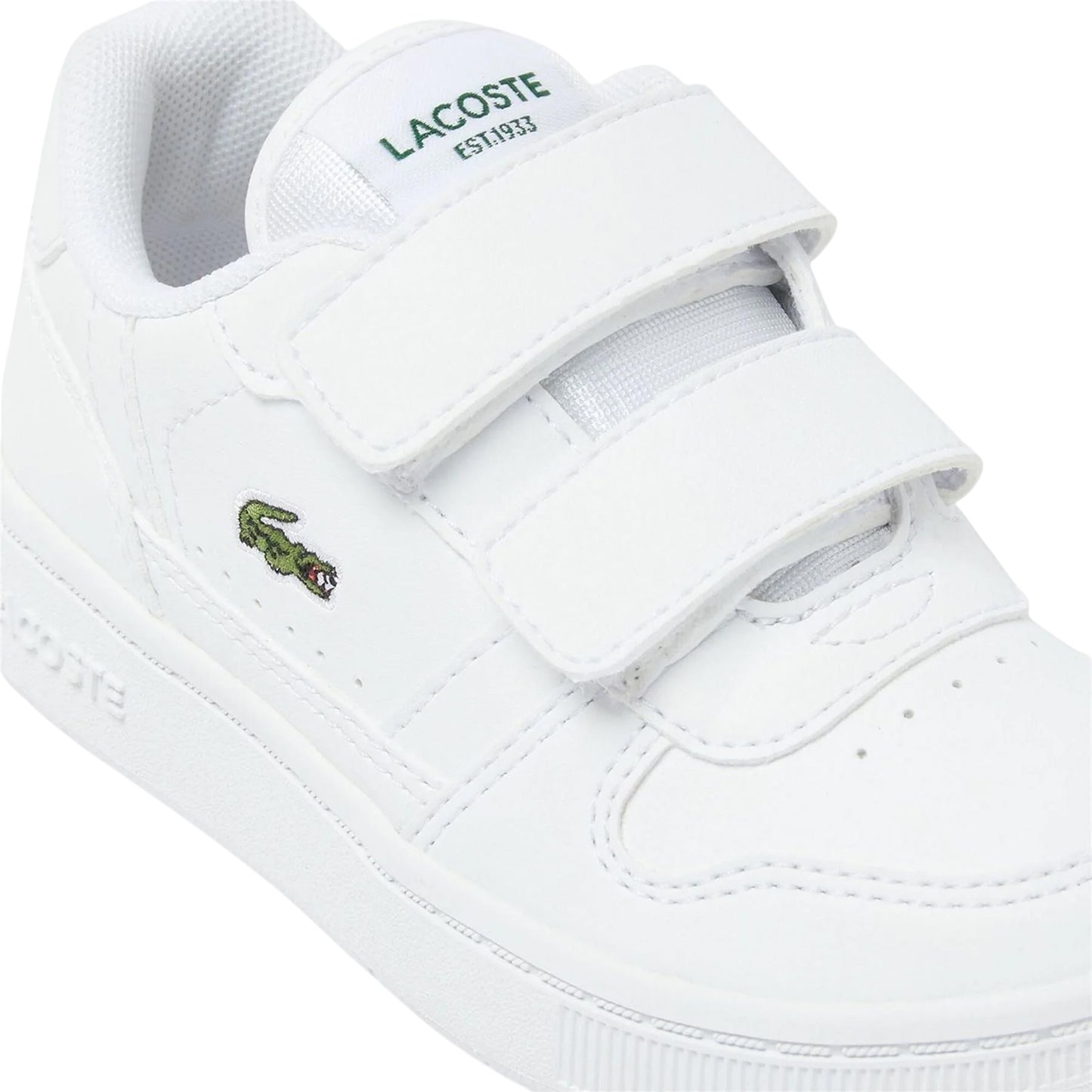 White - Close up - Lacoste Childrens-Kids T-Clip Set Trainers