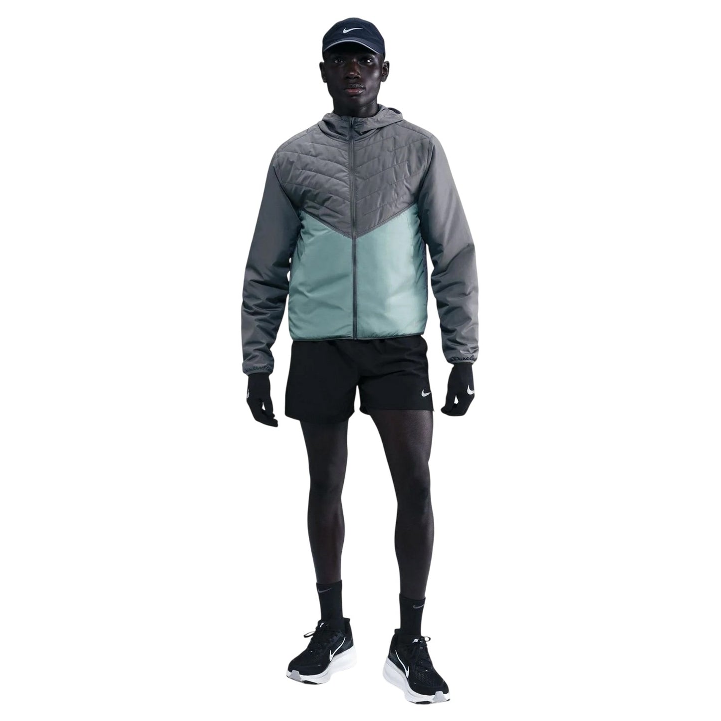 Smoke Grey - Close up - Nike Mens Repel Colour Block Polyester Jacket