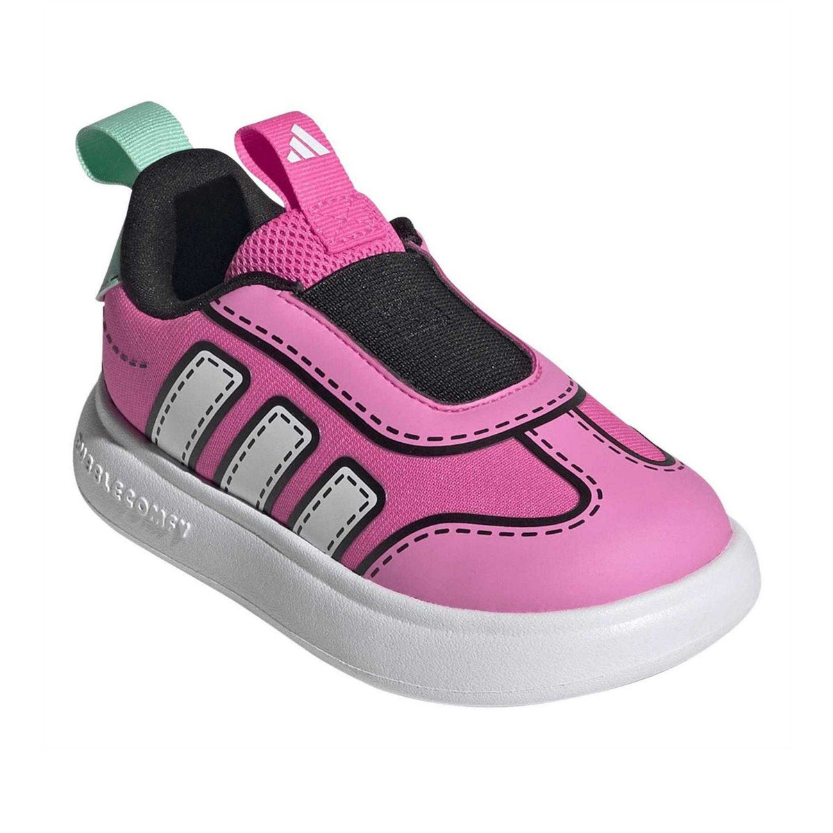 Lucid Pink - Pack Shot - Adidas Childrens-Kids Bubblecomic Trainers