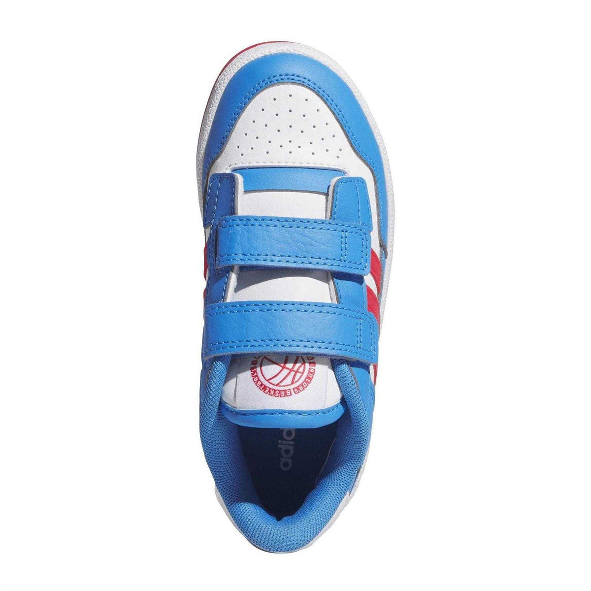 Lucid Blue-Ray - Lifestyle - Adidas Childrens-Kids Rapid Court 3 Stripes Trainers