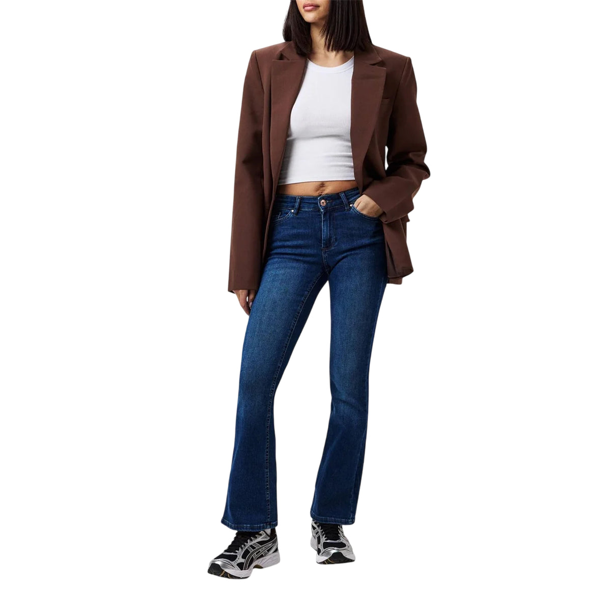 Dark Blue - Lifestyle - Only Womens-Ladies Bootcut Jeans
