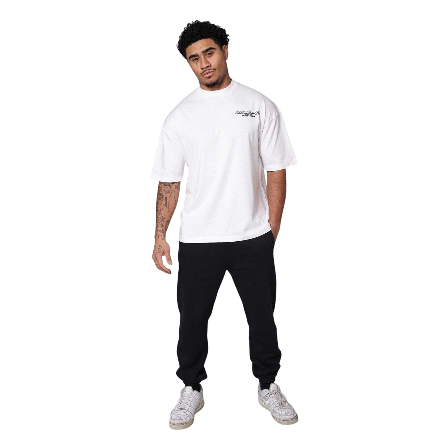 White - Lifestyle - Tela Cruz Mens Oversized T-Shirt