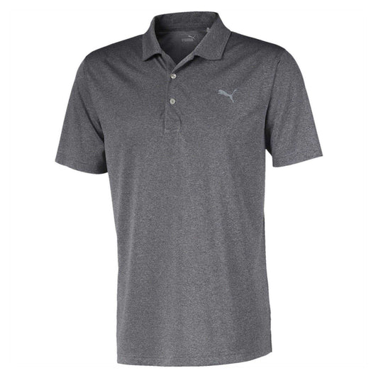 Black - Front - Puma Mens Heathered Performance Polo Shirt