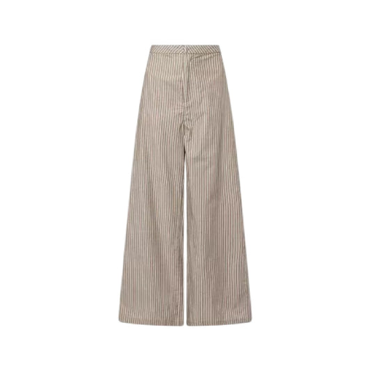 Beige - Front - Couture Club Womens-Ladies Multi Stripe Trousers