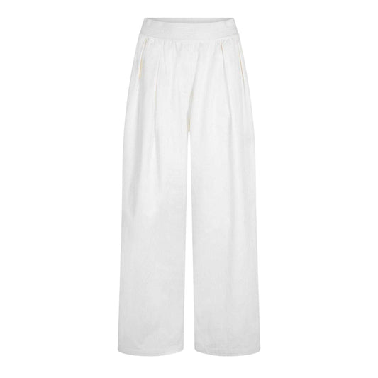 Ivory-Black - Front - Nike Womens-Ladies NSW Wide Leg Trousers
