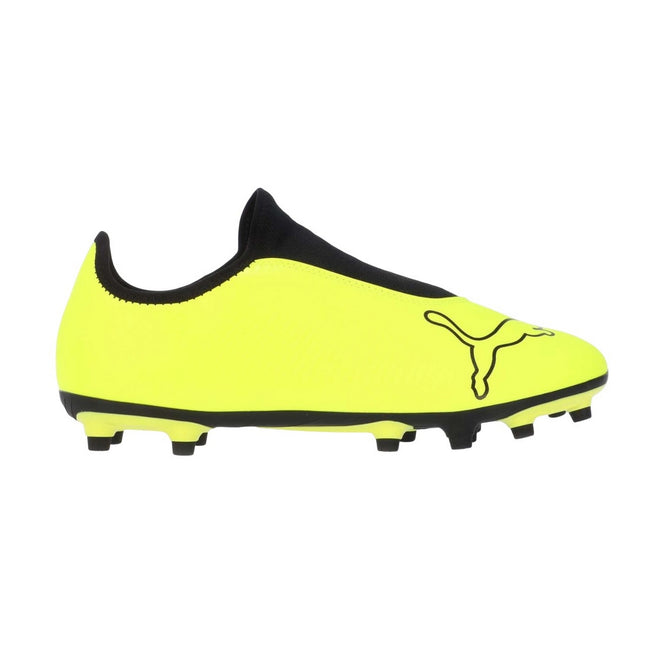 Yellow - Side - Puma Childrens-Kids Finesse Firm Ground Football Boots
