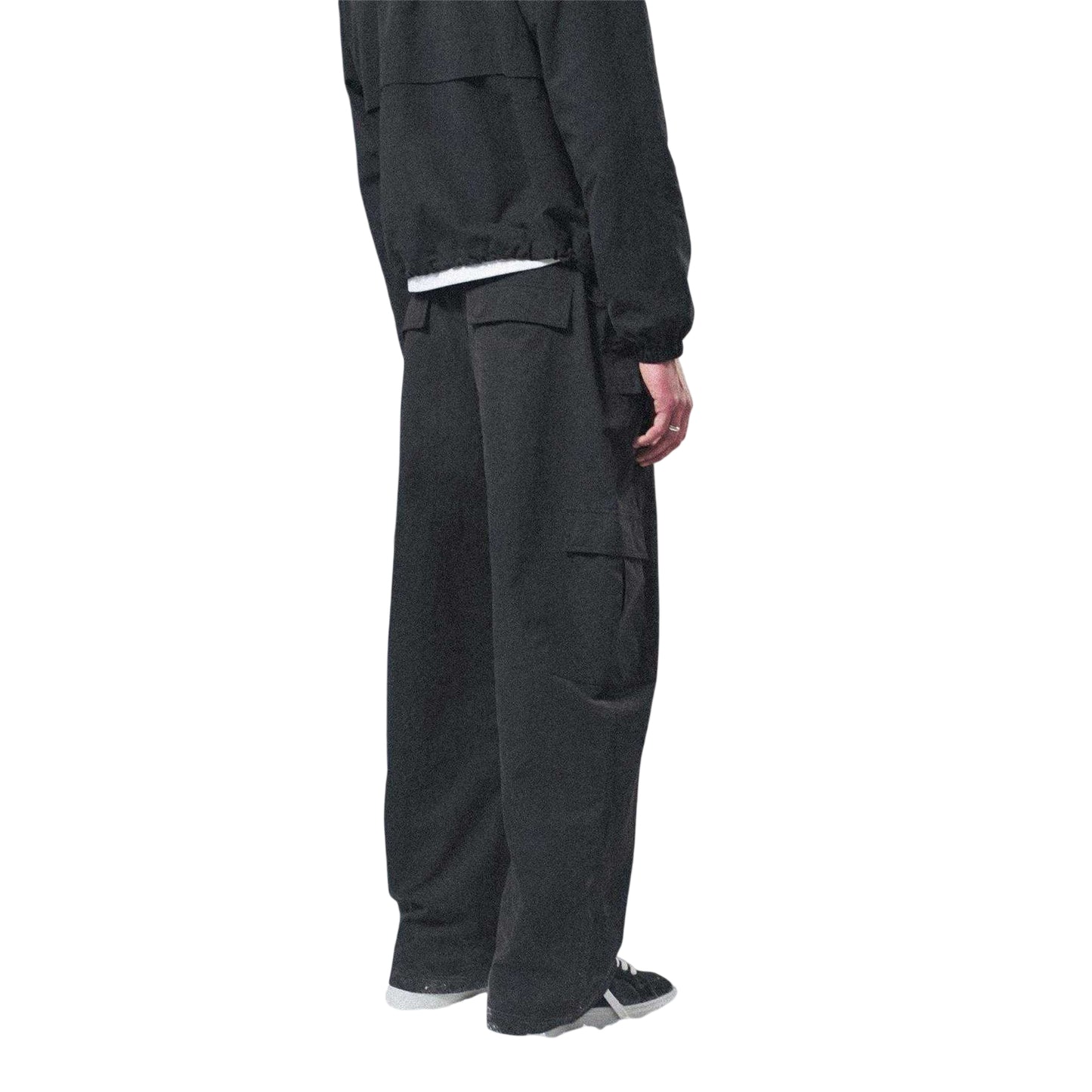 Black - Pack Shot - Couture Club Mens Ripstop Cargo Trousers