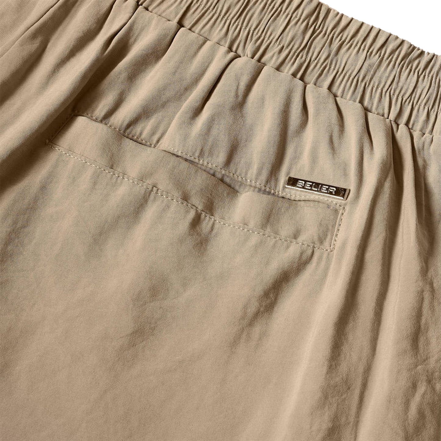 Taupe - Side - Belier Mens Modal Plain Trousers