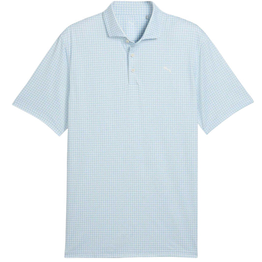 White-Blue - Front - Puma Mens Cloudspun Polo Shirt