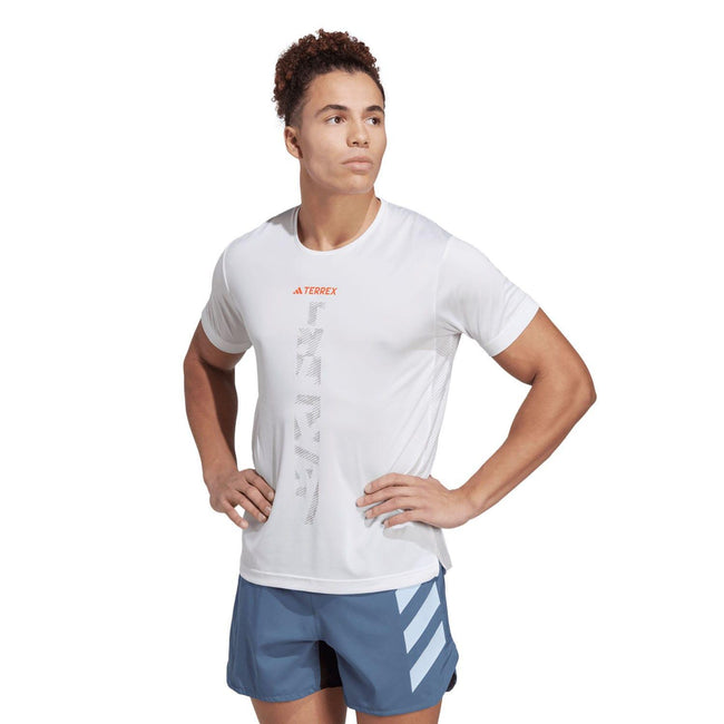 White - Pack Shot - Adidas Mens Terrex Agravic Trail Running T-Shirt