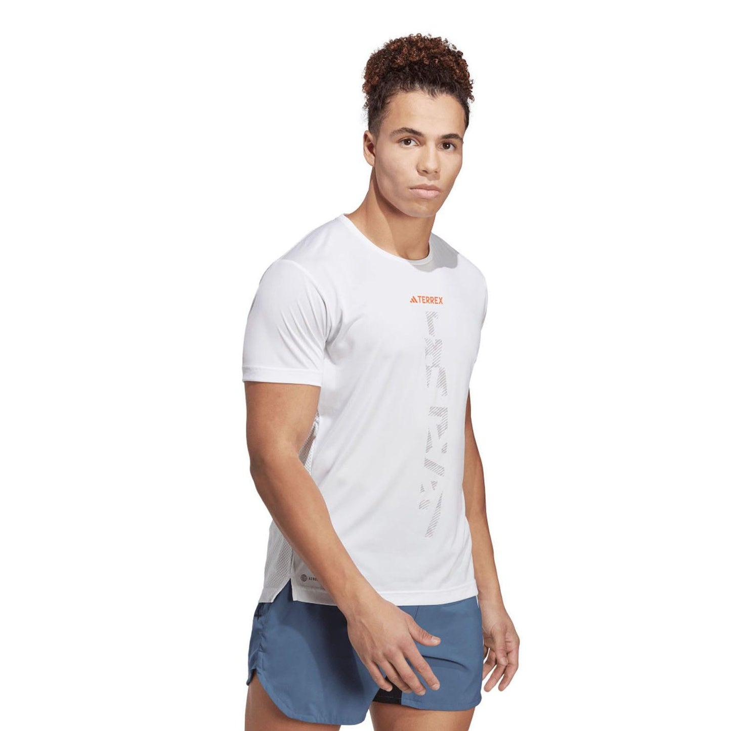 White - Close up - Adidas Mens Terrex Agravic Trail Running T-Shirt