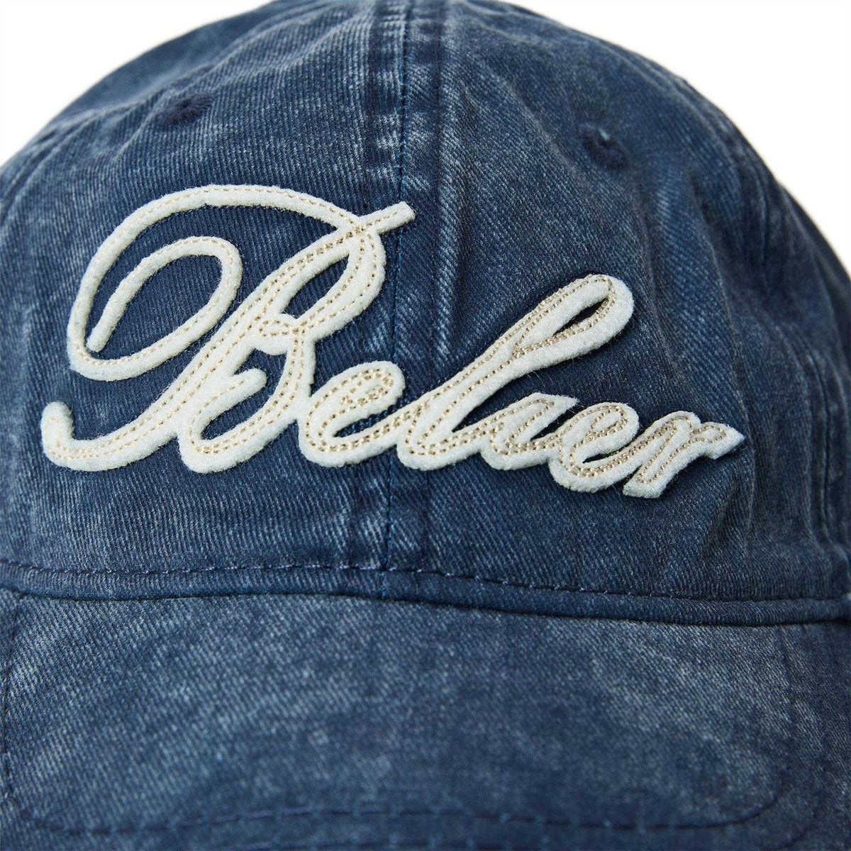 Blue - Side - Belier Embroidered Logo Denim Baseball Cap