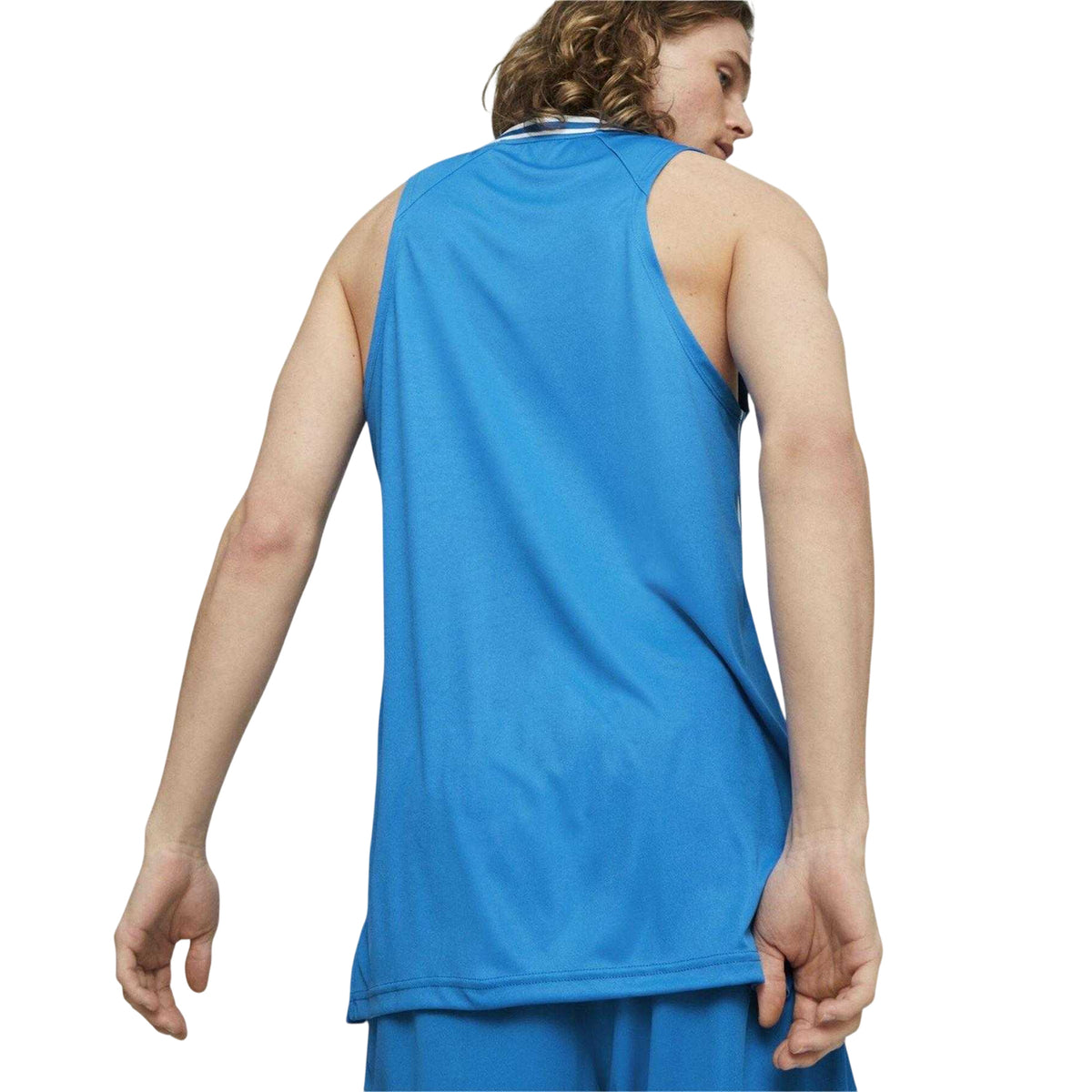 Electric Blue - Lifestyle - Puma Mens Hoops Team Game Performance Basketball Jersey