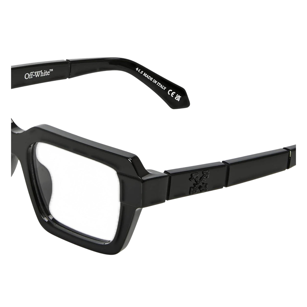 Black - Side - Off White Style 8u Plain Glasses