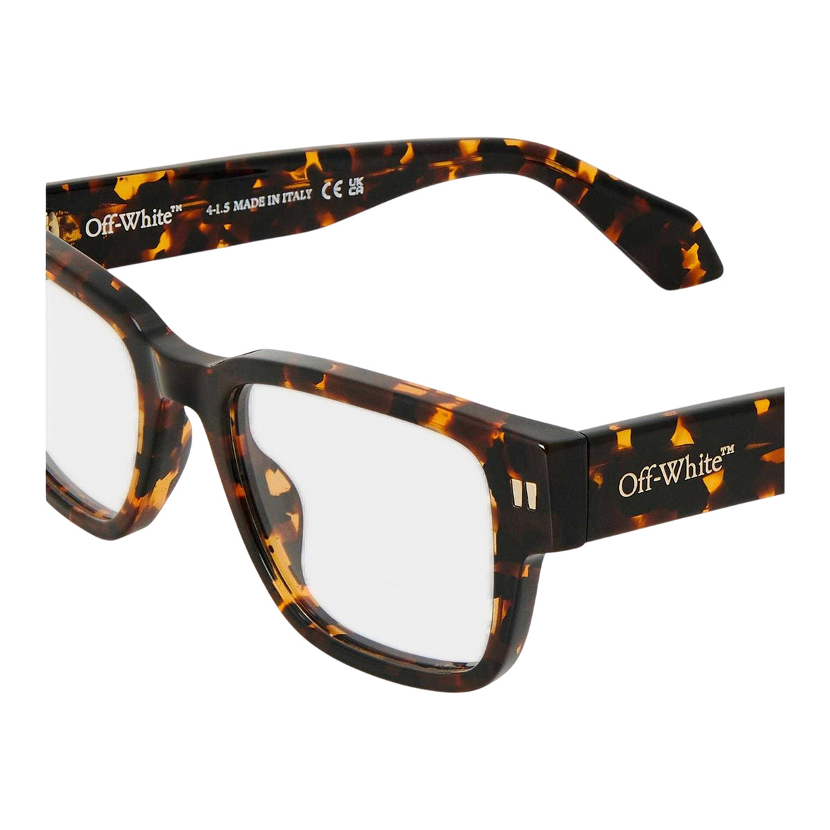 Dark Havana Brown - Side - Off White Style 7v Tortoise Shell Glasses