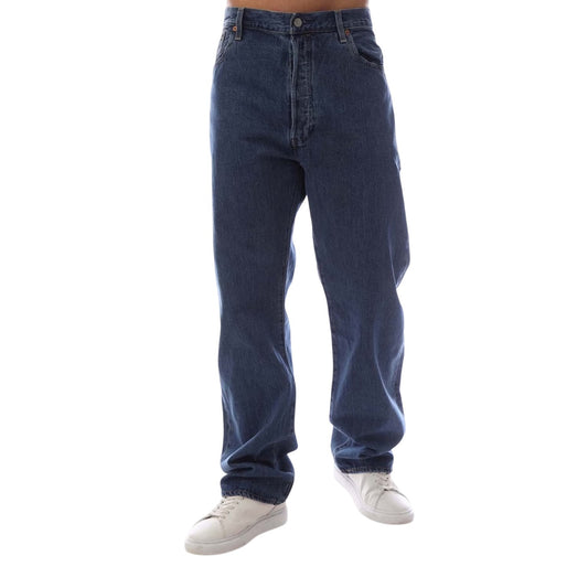 Stonewash - Front - Levis Mens 501 Original Straight Jeans
