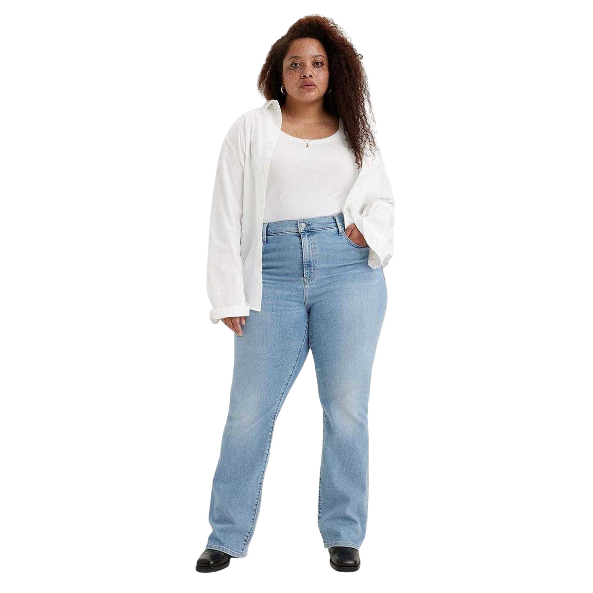 Light Blue - Lifestyle - Levis Womens-Ladies 725 High Rise Bootcut Jeans