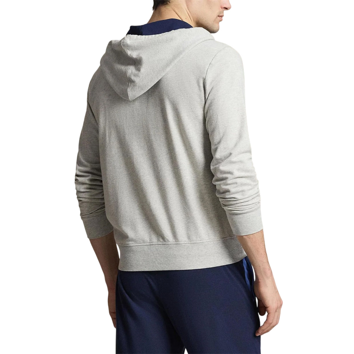Heather Grey - Pack Shot - Ralph Lauren Mens Polo Embroidered Logo Full Zip Hoodie