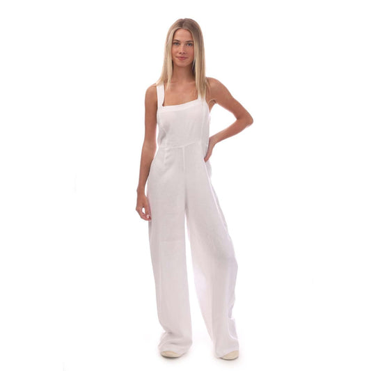 Cream - Front - Nobody´s Child Womens-Ladies Maisi Linen Jumpsuit