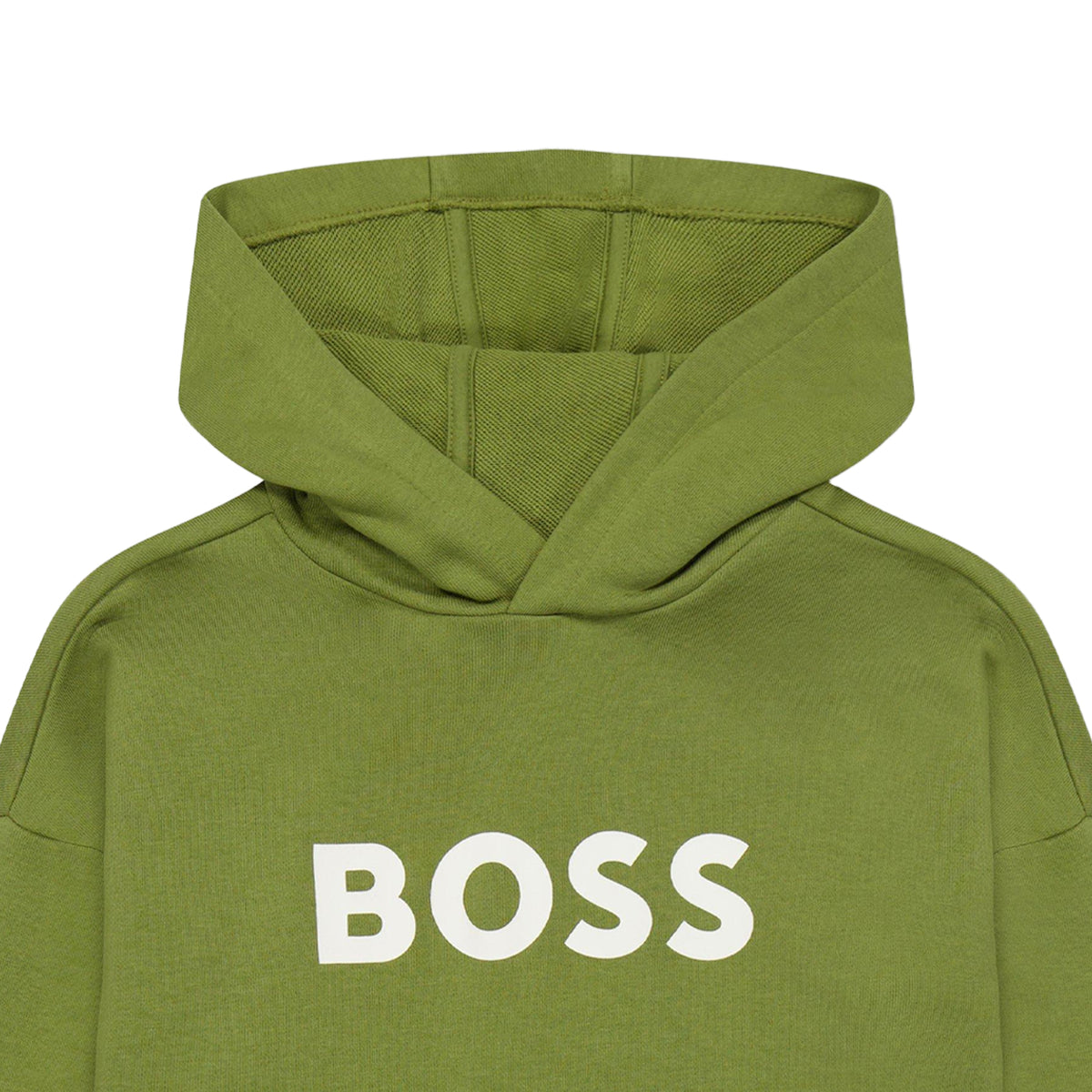 Green - Side - Boss Childrens-Kids Lettering Print Regular Hoodie