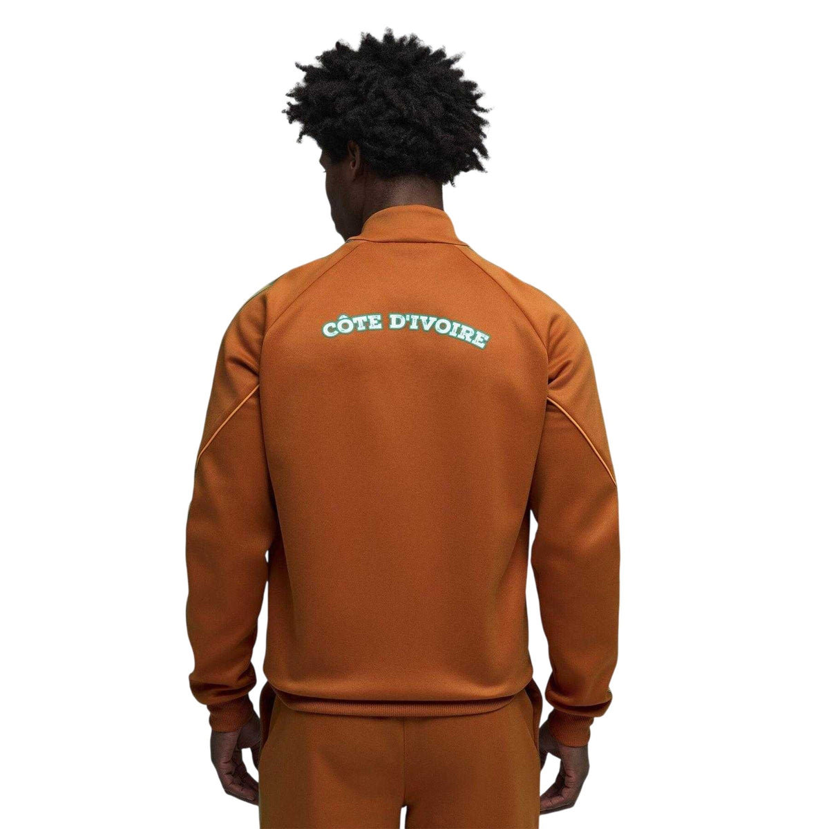 Brown-White - Pack Shot - Puma Mens World Cup 2026 Ivory Coast FC Tracksuit Top