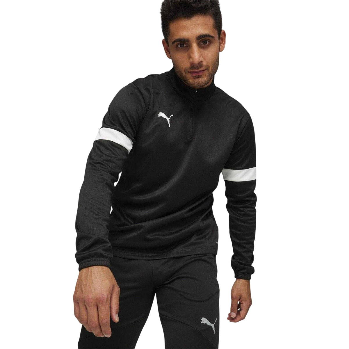 Black-White - Pack Shot - Puma Mens Individual Rise Drill Top
