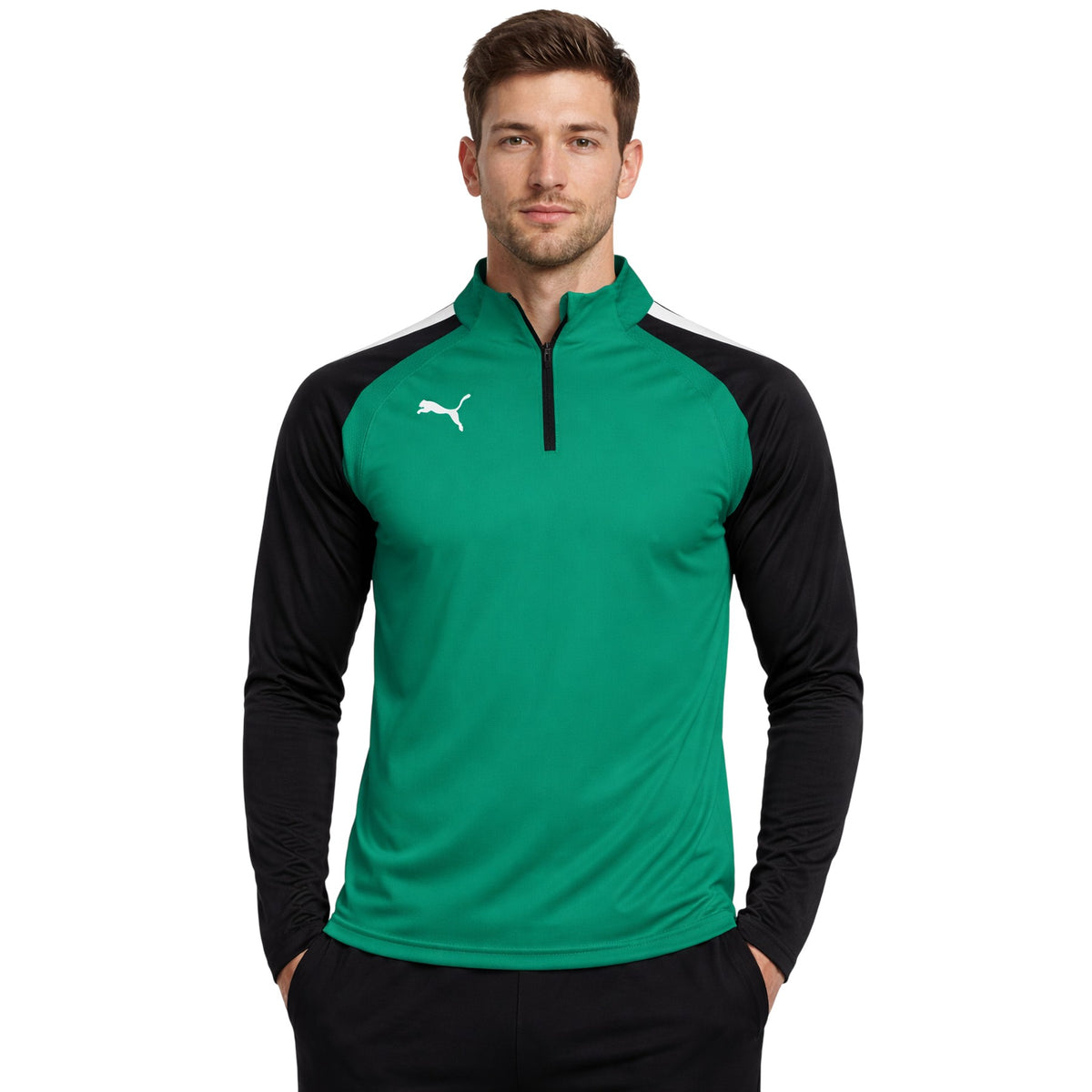 Pepper Green - Lifestyle - Puma Mens Quarter Zip Sports Top