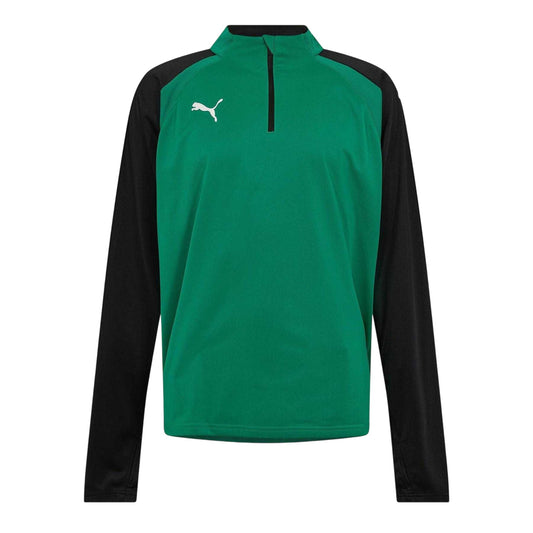 Pepper Green - Front - Puma Mens Quarter Zip Sports Top