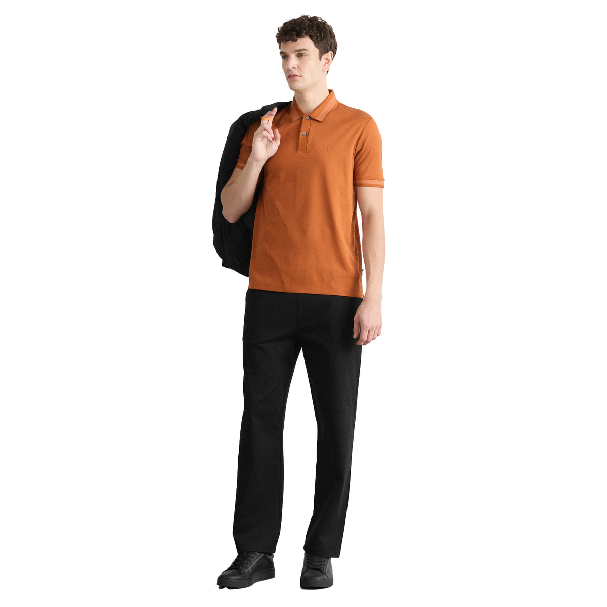 Dark Orange - Lifestyle - Boss Mens Hbb Phillipson Cotton Short-Sleeved Polo Shirt