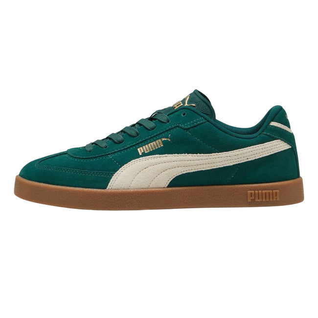 Green-White - Side - Puma Unisex Adult Club II Era Suede Trainers