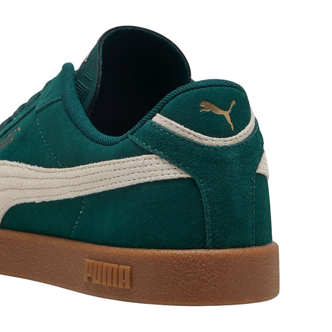Green-White - Close up - Puma Unisex Adult Club II Era Suede Trainers