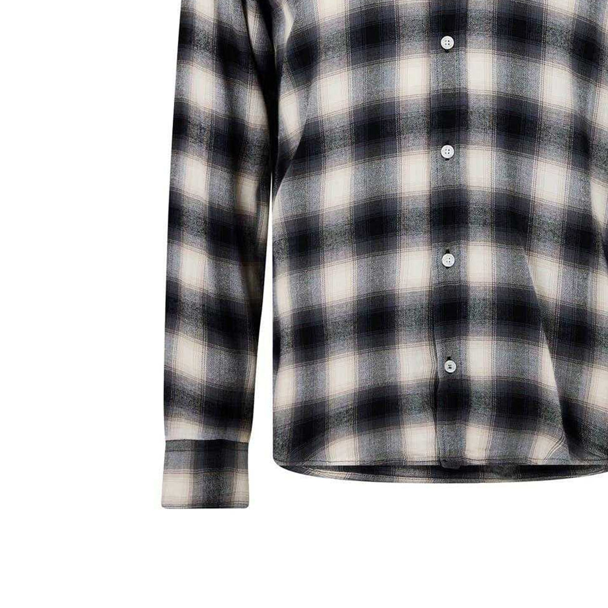 Medium Grey-Black-White - Lifestyle - Boss Mens Liam Plaid Regular Shirt