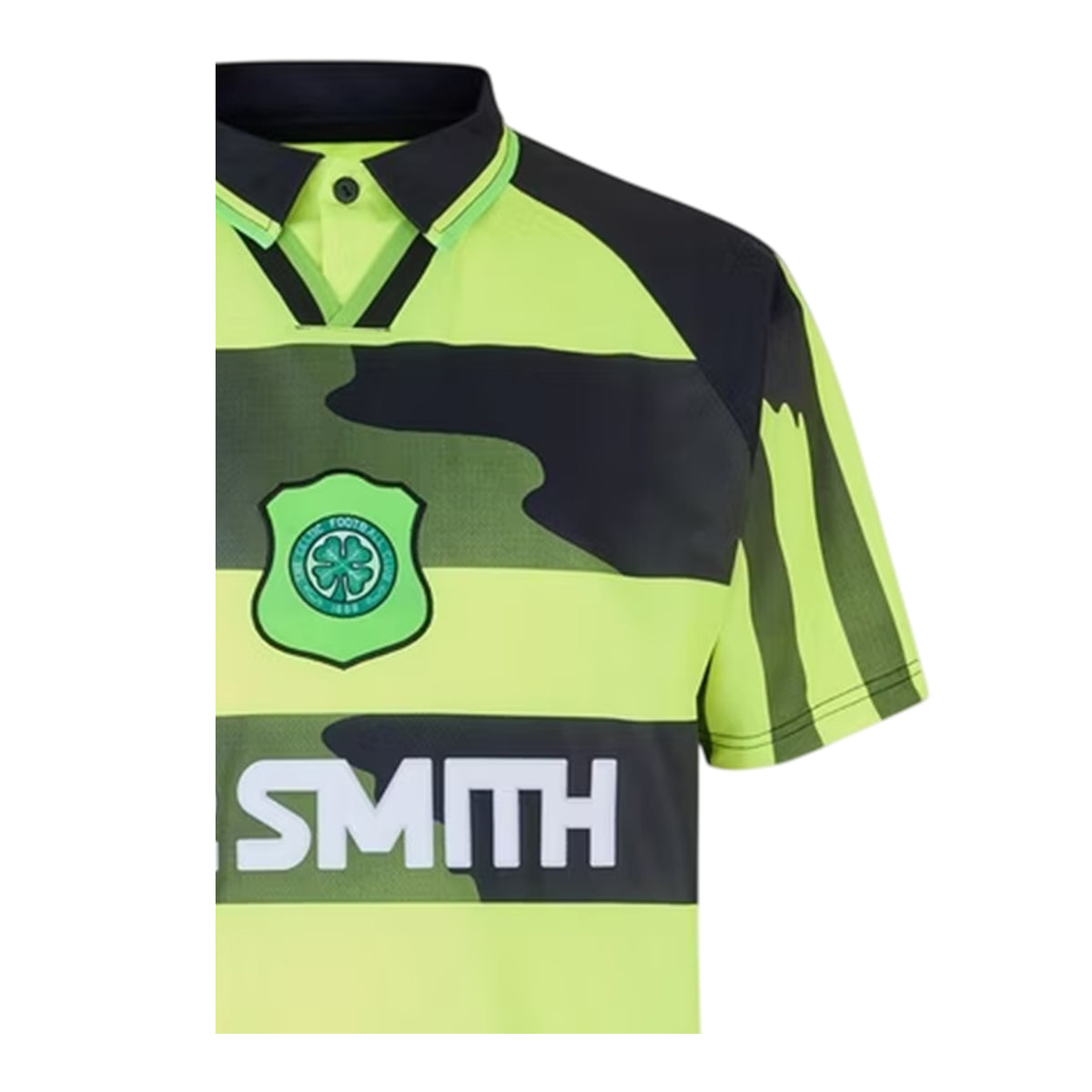 Black-Yellow - Side - Celtic FC Mens Regular Short-Sleeved Football Shirt