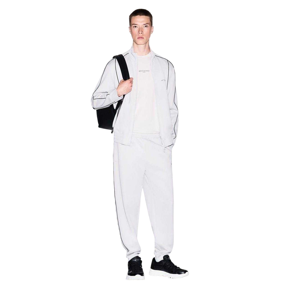 Grey - Lifestyle - Armani Exchange Mens Solid Joggers