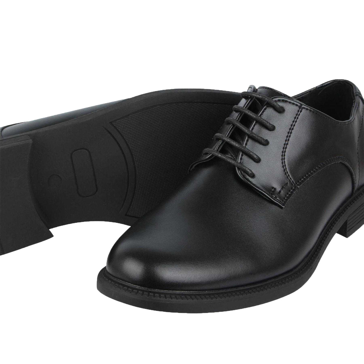 Black - Lifestyle - Giorgio Mens Flat Derby Shoes