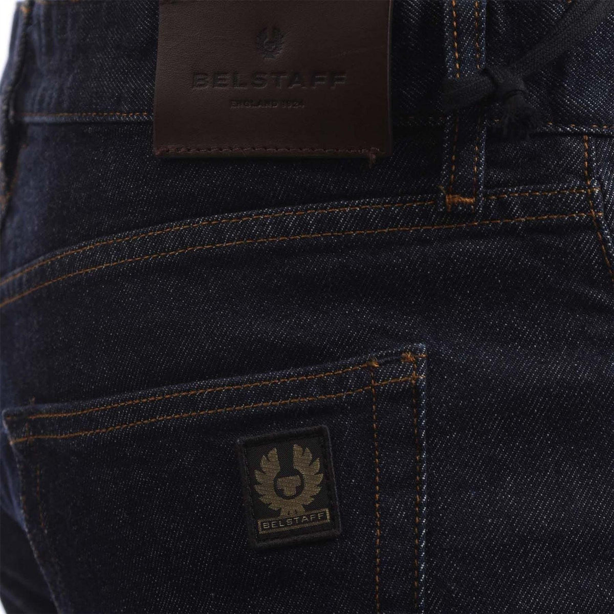 Indigo - Side - Belstaff Mens Longton Denim Slim Jeans