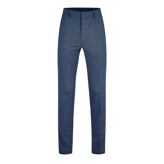 Blue - Front - Boss Mens H-Genius Slim Suit Trousers