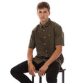 Olive - Lifestyle - Lyle & Scott Mens Linen Blend Short-Sleeved Shirt