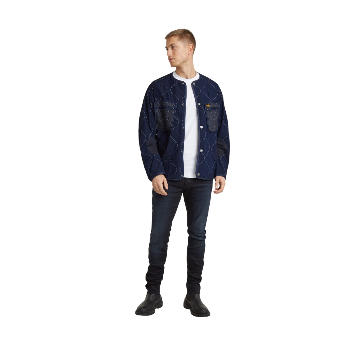 Dark Blue - Lifestyle - G-Star Mens Stretch-Cotton Denim Slim Jeans