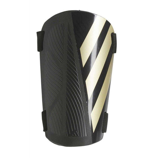 Black-Gold-White - Front - Adidas Unisex Adult Tiro Shin Guards