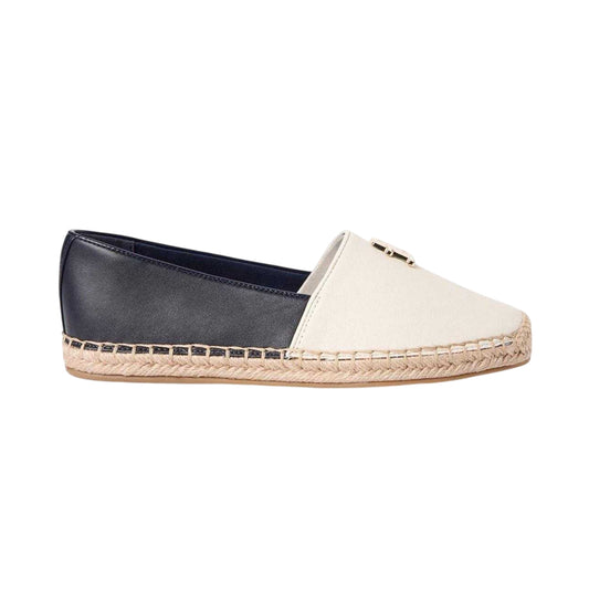 Blue-Cream - Front - Tommy Hilfiger Womens-Ladies Two Tone Jute Espadrilles