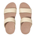 Stone - Lifestyle - Fit Flop Womens-Ladies Lulu Shimmer Weave Sliders